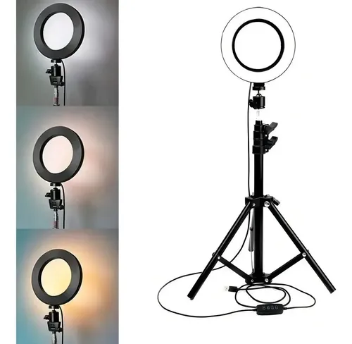 Anillo Aro Luz Led Fotografía 26 Cm + Trípode Ajustable