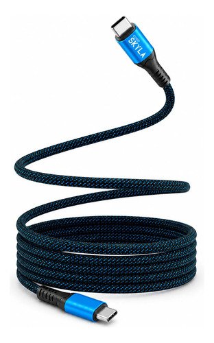 Cable USB-C a USB-C 60W Mallado 1m - Corp Skyla - Azul