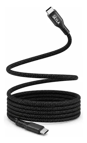 Cable USB-C a USB-C 60W Mallado 1m - Corp Skyla - Negro