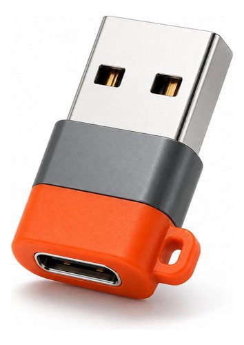 Adaptador - Usb-c Hembra A Usb-a Macho - Corp Skyla Gris Oscuro Y Naranja