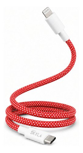 Cable USB-C a Lightning - Carga Rápida 1m - Color Rojo