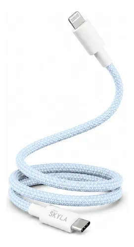 Cable USB-C a Lightning - Carga Rápida 1m - Color Azul