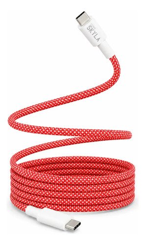 Cable USB-C a USB-C - Carga Rápida 2m - Color Rojo