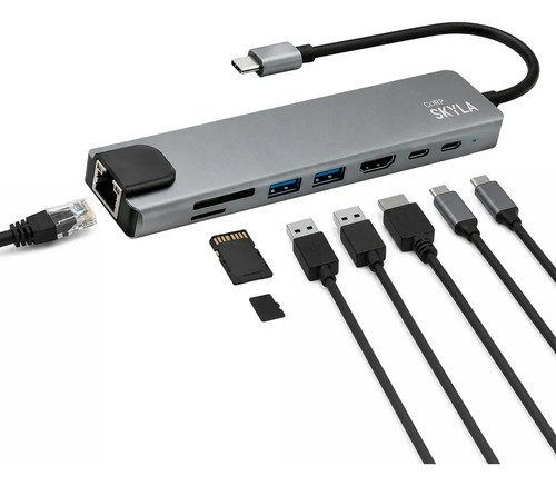 Adaptador Hub 8 en 1