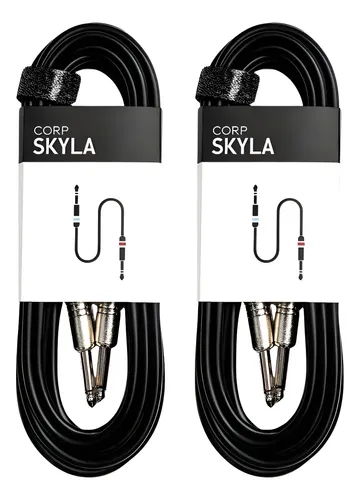 Pack X2 Cable Plug Profesional Guitarra 3 Metros