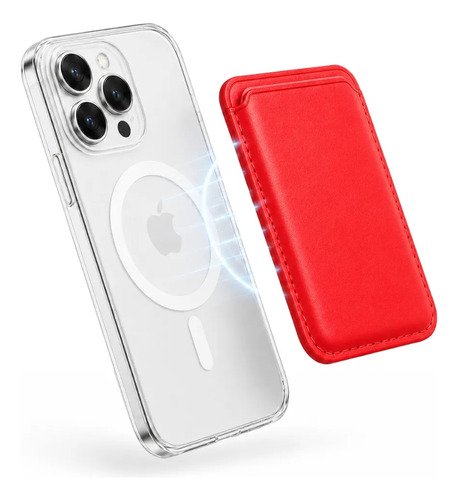 Billetera magnética para IPhone o Android - Color Rojo
